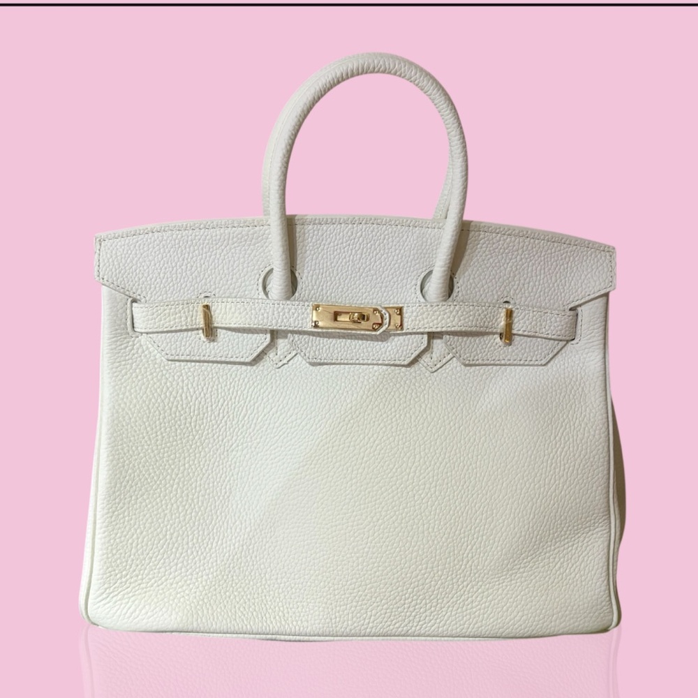 White 35cm WIRKIN BAG! Must see. LEATHER.